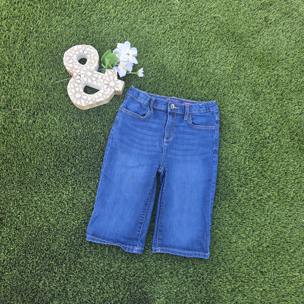 Place Classic Blue Denim Slim Style Capris for Kids
